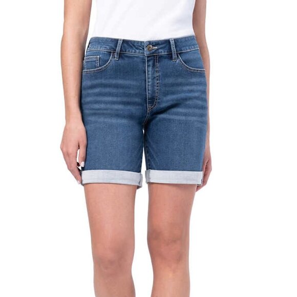 NEW Parasuco Knit Denim Shorts | Dark Blue - Picture 1 of 6